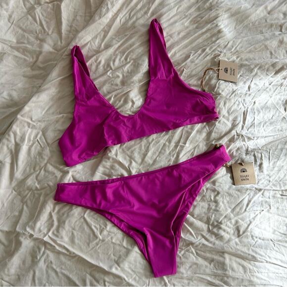 SALE💝 Free People x Toast Swim Purple Orchid Signature Set— NWT - Picture 1 of 6
